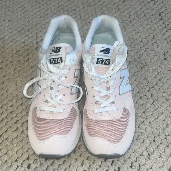 New Balance 524 Pink and White Sneakers 7.5 - U574FPP - Picture 1 of 8